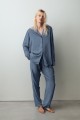 Piżama damska wiskozowa Triumph Boyfriend Fit PW 03 granatowa