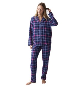 Piżama damska flanelowa Triumph Boyfriend PW 01 X fiolet
