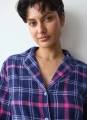 Koszula nocna Triumph Boyfriend NDW 01 X Checks flanela fiolet