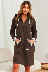 Szlafrok damski/bluza  Doctor nap SMZ 4508 bawełna brąz