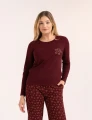 Piżama damska Moraj PD4500-014 bawełniana bordo