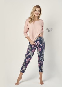 Piżama damska Taro 3000 Vivian róż wiskoza