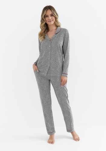 Piżama damska Cana Py 410 grafit duże rozmiary