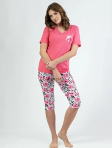 Piżama damska Regina 698 róż duże rozmiary