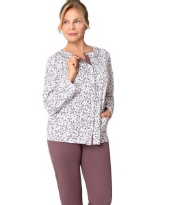 Piżama damska Martel Maria III śliwkowa  duże rozmiary