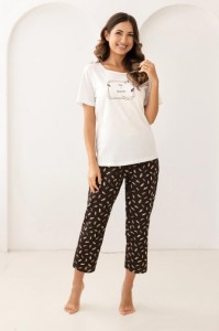 Piżama damska Regina 733 ecru