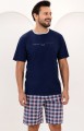 Piżama męska Regina 502 granat duże rozmiary