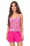 Piżama damska Donna Zebra top fuksja