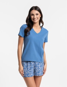 Piżama damska Moraj PDD2900-006 niebieska krótka