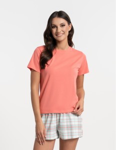 Piżama damska Moraj PDD3100-006 róż w kratkę