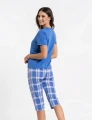 Piżama damska Moraj PDD3600-005 niebieska krótka