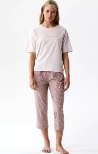 Piżama damska Atlantic NLP-509 pudrowy róż