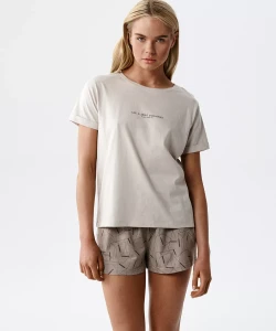 Piżama damska Atlantic NLP-508 beżowa